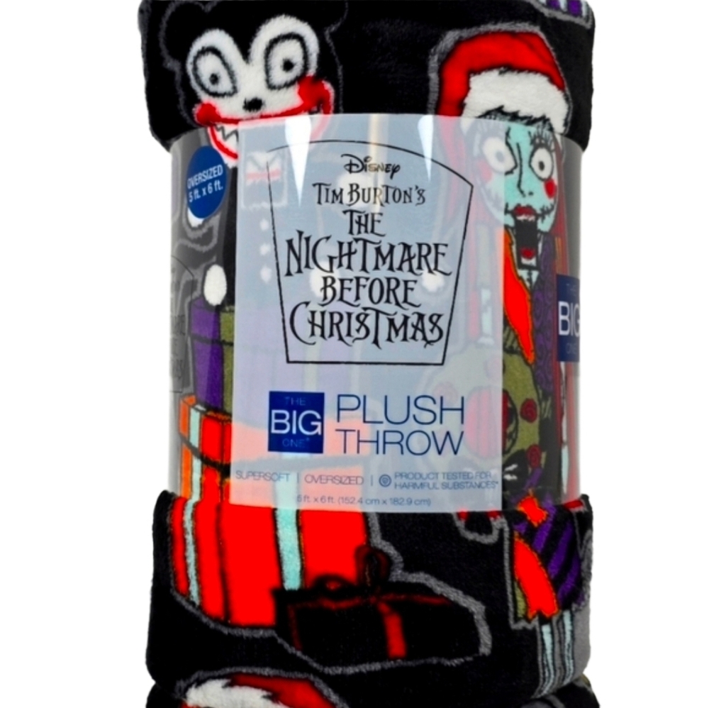Disney Nightmare Before Christmas Plush Throw Blanket 5x6 NWT Jack Skellington